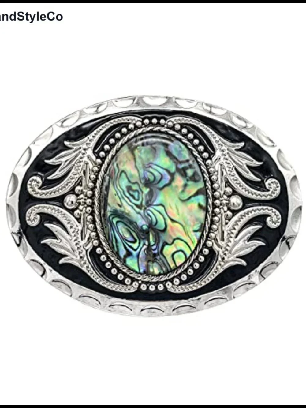 Vintage Western Cowboy Turquoise Stone Belt Buckle Men's Snap-fit Zinc Alloy